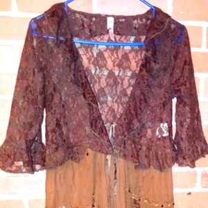 Women's Heart Soul See Through 3/4 Sleeve Top